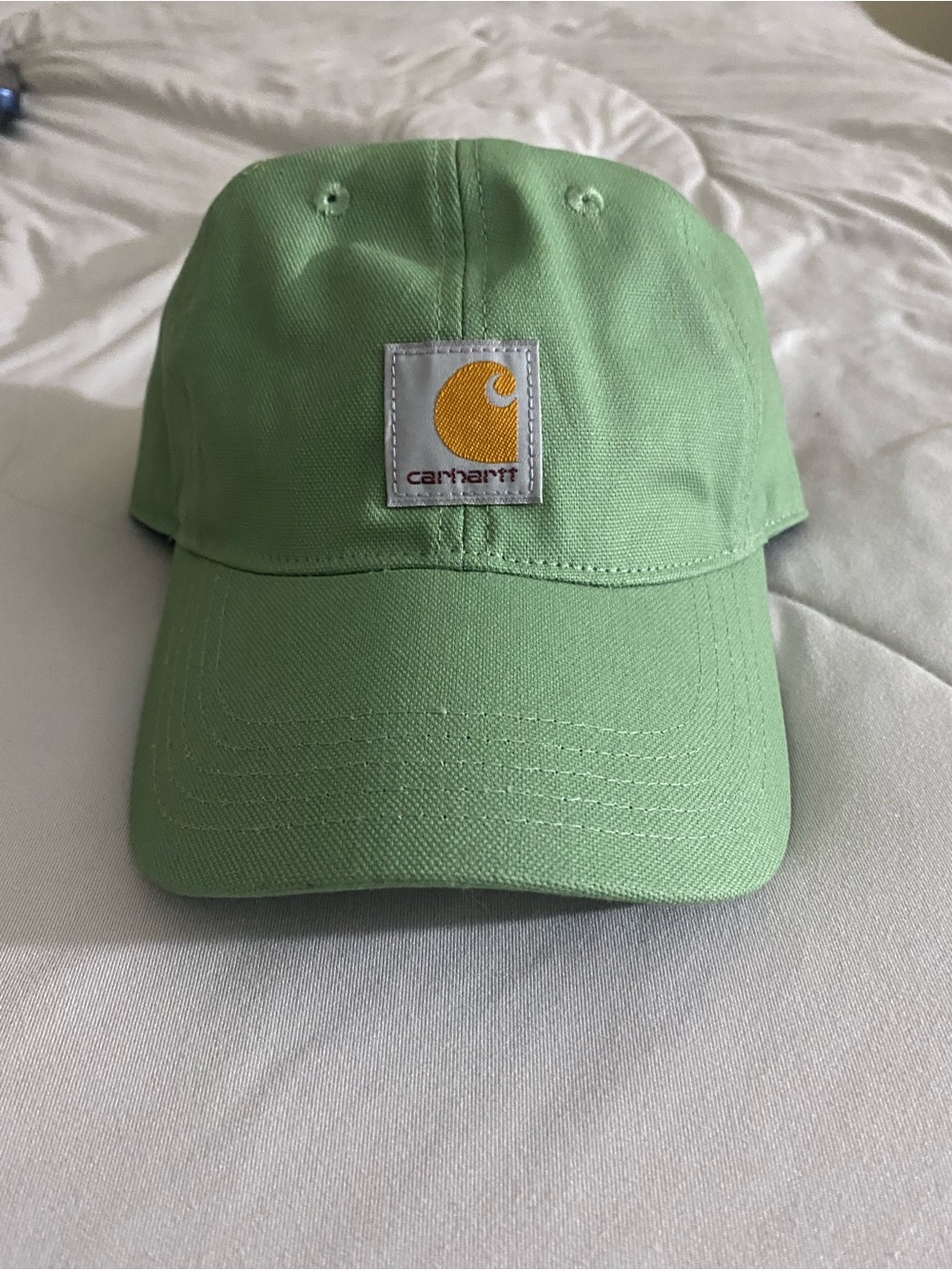 Carhartt Kids Mint Green Logo Cap with Yellow Patch